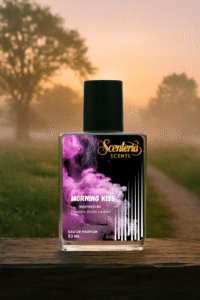 Morning Kiss by Scenteria Scents perfume bottle inspired by Pleasures by Estée Lauder, featuring a fresh, sheer floral fragrance with lily, peony, and sandalwood